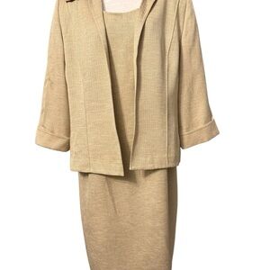 Elegant Tan Women's dress & jacket